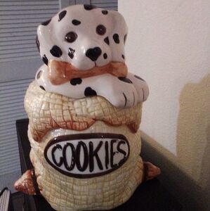 Dalmatian cookie jar